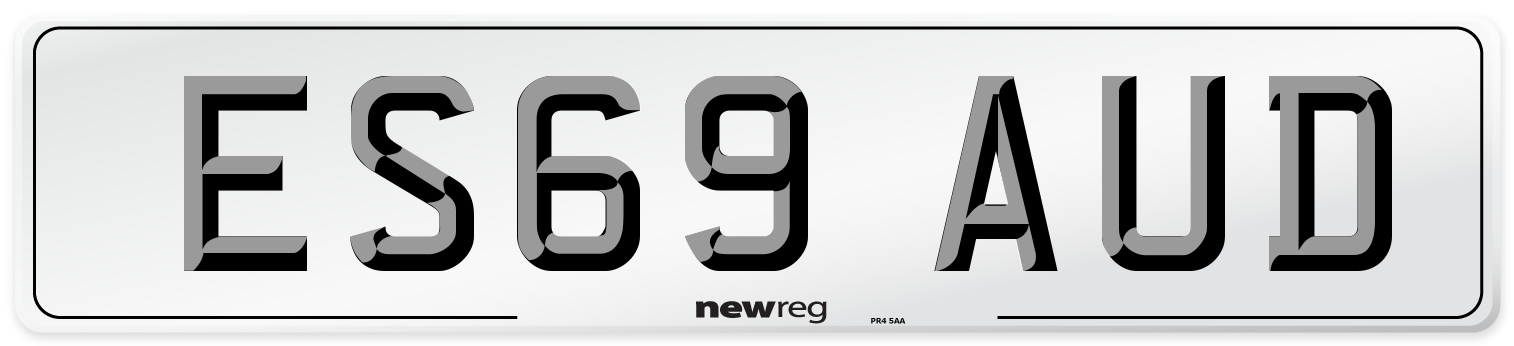 ES69 AUD Number Plate from New Reg